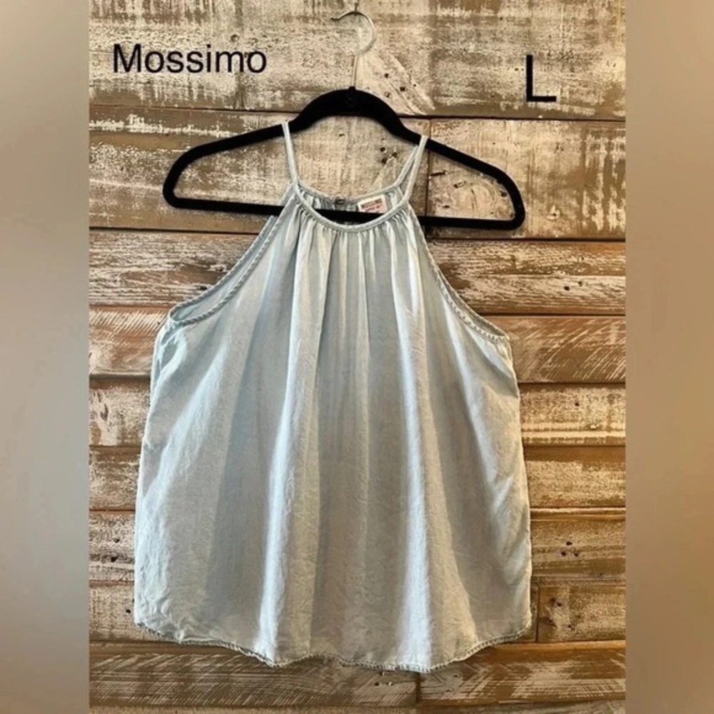 Mossimo supply, jelly, light blue string womens tank top L